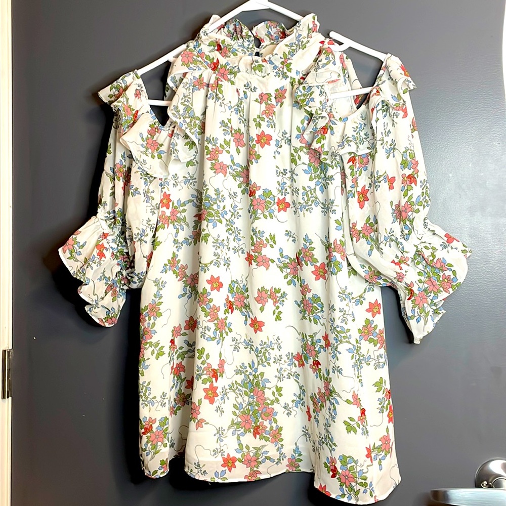 Cold shoulder blouse